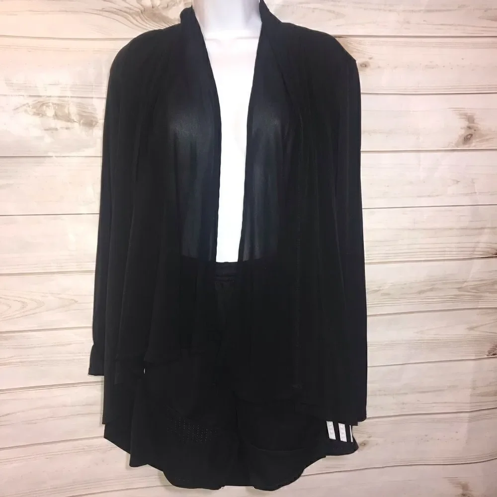 Nicole by Nicole Miller Open Cardigan-Black-Sz-S